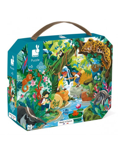 Слика на Сложувалка „ Авантура во џунглата“, 100 парчиња- Janod