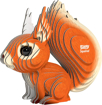 Слика на EUGY Squirrel, Верверица 3D Сложувалка - EUGY