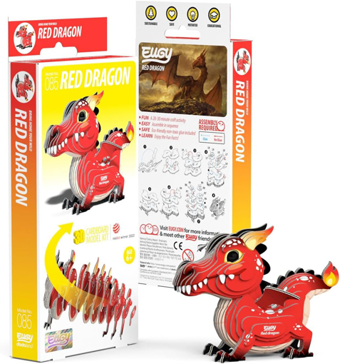 Слика на EUGY Red Dragon, Црвен Змеј 3D Сложувалка - EUGY