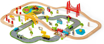 Слика на Дрвен железнички сет „Пат и Железница“ 90 парчиња – Road & Rail Train Set – Bigjigs Toys
