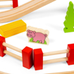 Слика на Дрвен железнички сет „Пат и Железница“ 90 парчиња – Road & Rail Train Set – Bigjigs Toys
