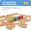 Слика на Додатоци за проширување на железничка пруга  25 парчиња– Low Level Track Expansion Set – Bigjigs Toys