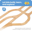 Слика на Додатоци за проширување на железничка пруга  25 парчиња– Low Level Track Expansion Set – Bigjigs Toys