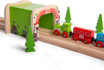 Слика на Дрвен двоен тунел за железница – Double Tunnel – Bigjigs Toys