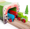 Слика на Дрвен двоен тунел за железница – Double Tunnel – Bigjigs Toys