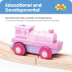 Слика на Розова локомотива на батерии– Powerful Pink Loco Battery Operated Engine – Bigjigs Rail