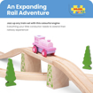 Слика на Розова локомотива на батерии– Powerful Pink Loco Battery Operated Engine – Bigjigs Rail