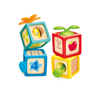 Слика на СЕНЗОРНИ КОЦКИ за броење Dynamic Number Blocks, 4 парчиња -  Hape