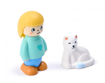 Слика на Комплет за игра со девојче, маче и 3D книга -  Hape