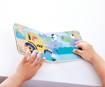 Слика на Сет за игра со булдожер, градежни коцки и книга, 6 дела - Hape