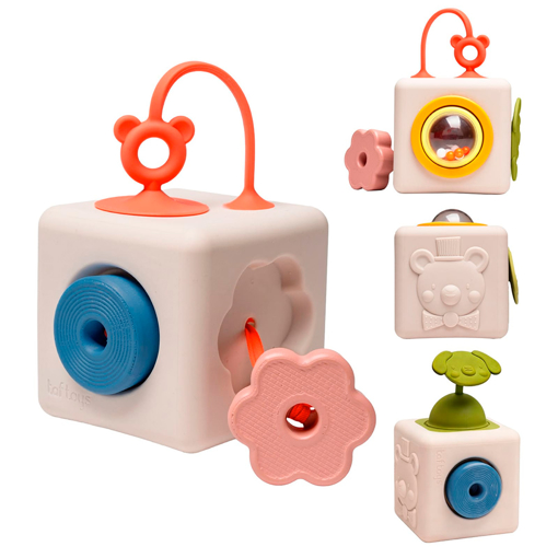 Слика на Сензорна силиконска коцка Peek & Play – Taf Toys