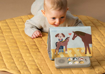 Слика на Музичка сензорна книга за игра на стомаче Фарма – Taf Toys